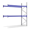 Bito Palettenregal-Set P1 Anbaufeld mit 2 Ebenen H3000xT1100xL2790 mm 2400 kg, unmontiert enzianblau