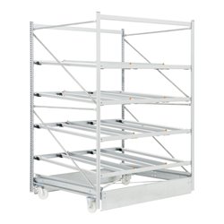 Bito Regal SR mit 4 Ebenen L1500xH2040xT1250 mm verfahrbar, Grundfeld verzinkt