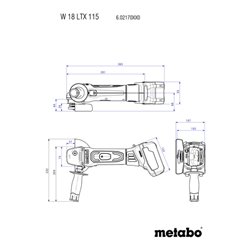 Metabo Akku-Winkelschleifer W 18 LTX 115 Quick MetaLoc