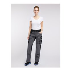 Pionier Bundhose Damen TOOLS, 285 g/m², grau/schwarz, Gr. 48