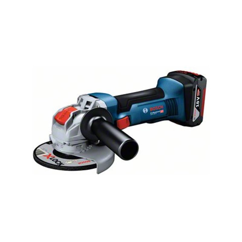 Bosch Akku-Winkelschleifer GWX 18V-8 mit 2 x GBA 18V 5,0 Ah Akku L-BOXX