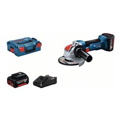 Bosch Akku-Winkelschleifer GWX 18V-8 mit 2 x GBA 18V 5,0 Ah Akku L-BOXX