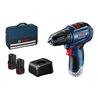 Bosch Akku-Bohrschrauber GSR 12V-30 mit 2 x 2,0 Ah Li-Ion Akku