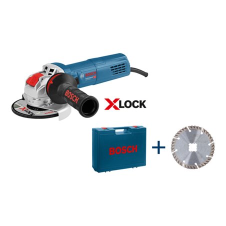 Bosch Winkelschleifer GWX 9-125 S mit 1 x Diamantscheibe Handwerkerkoffer