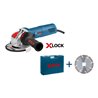 Bosch Winkelschleifer GWX 9-125 S mit 1 x Diamantscheibe Handwerkerkoffer