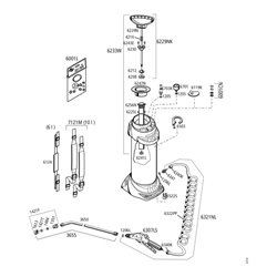 MESTO Abstellventil mit Manometer, mit FPM-Dichtungen, Kunststoff 3,5x10x27 cm (HxBxT)