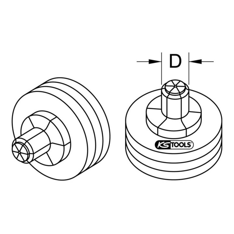 KS Tools Nietenloser Expanderkopf, 1.1/8'