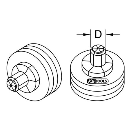 KS Tools Nietenloser Expanderkopf, 1.1/8'