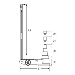 KS Tools Lufthydraulischer Wagenheber 40 t / 20 t, 600 mm