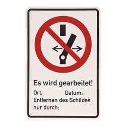 KS Tools Warnschild Geerdet