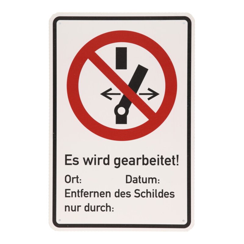 KS Tools Warnschild Geerdet