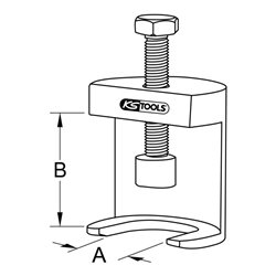 KS Tools Universal Scheibenwischarm-Abzieher mit Abziehgabel, M8x23