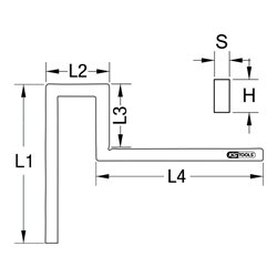 KS Tools Flanschenwinkel, 500 mm