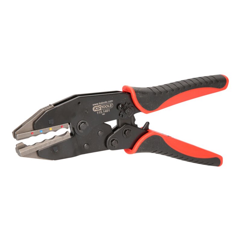 KS Tools Crimpzange für isolierte Stoßverbinder mit Schrumpfschlauch