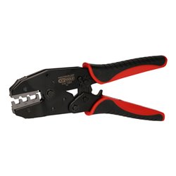 KS Tools Crimpzange für isolierte Kabelschuhe und Endverbinder mit Schrumpfschlauch