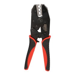 KS Tools Crimpzange für isolierte Kabelschuhe und Endverbinder mit Schrumpfschlauch