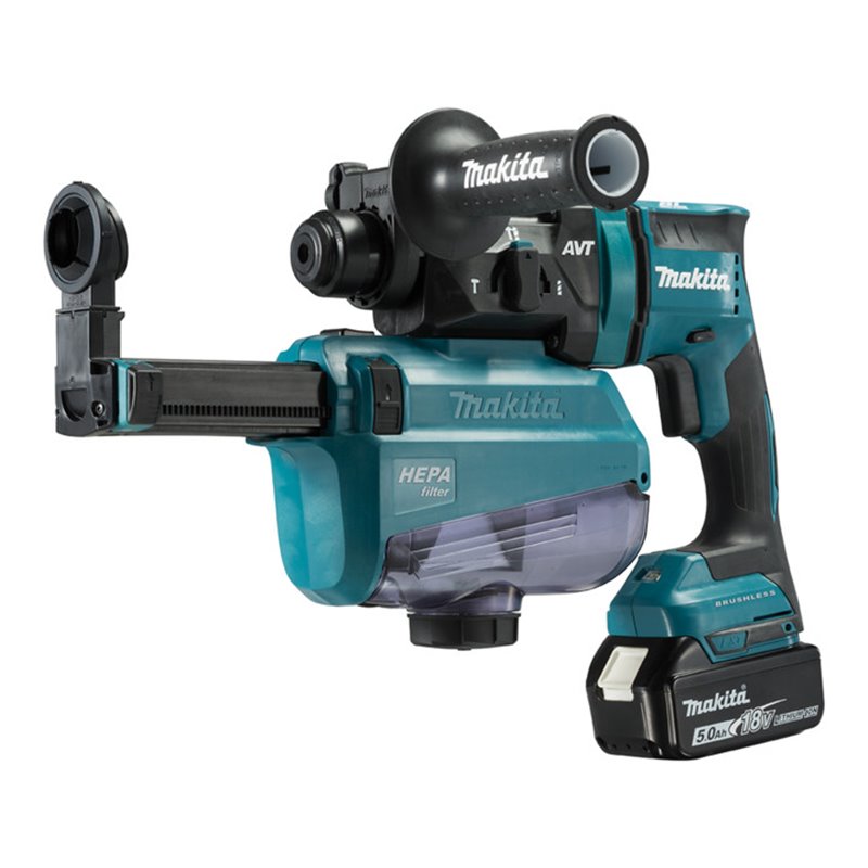 Makita Akku-Kombihammer für SDS-PLUS 18 V / 5,0 Ah, 2 Akkus + Ladegerät im MAKPAC DHR182RTWJ