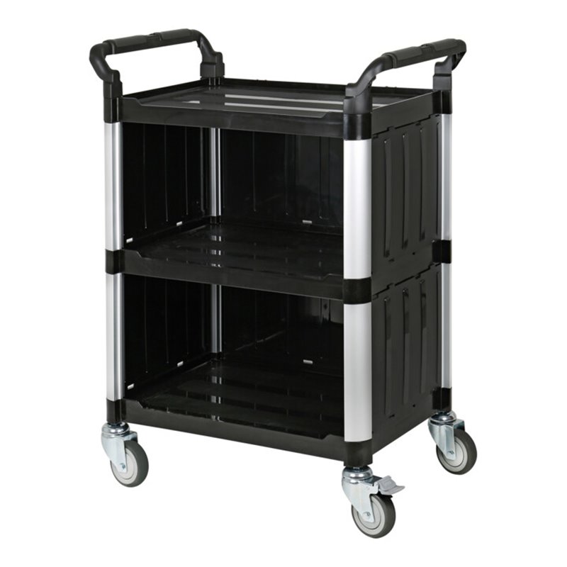 STIER Servierwagen mit 3 Etagen und Wänden LxBxH 860x480x930 mm