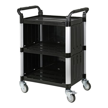 STIER Servierwagen mit 3 Etagen und Wänden LxBxH 860x480x930 mm