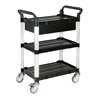 STIER Servierwagen mit 3 Etagen und Schublade LxBxH 860x480x980 mm