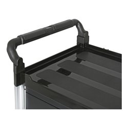 STIER Servierwagen mit 3 Etagen und Schublade LxBxH 860x480x980 mm