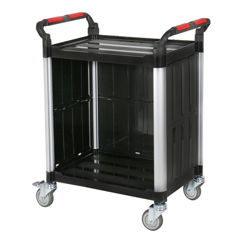 STIER Servierwagen mit 2 Etagen und Wänden LxBxH 860x480x930 mm