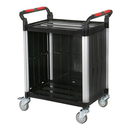 STIER Servierwagen mit 2 Etagen und Wänden LxBxH 860x480x930 mm