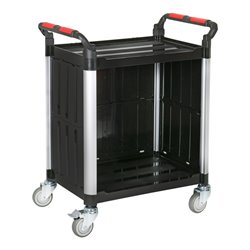 STIER Servierwagen mit 2 Etagen und Wänden LxBxH 860x480x930 mm