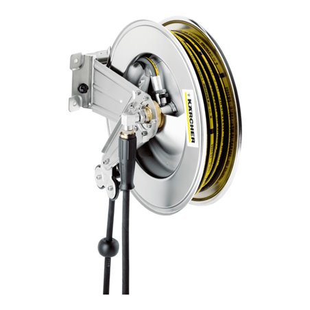 Kärcher Schlauchtrommel, Automatik,  Edelstahl inkl. Schwenkhalter