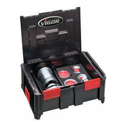 VIGOR Multibox V4700-XL, für FORD, MAZDA, Volvo – Längsstrebe und Querlenkerbuchse V5741N Anzahl Werkzeuge: 9