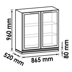 VIGOR Doppelflügeltür-Unterschrank 861 mm V6000-02XL