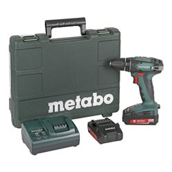 Metabo Akku-Bohrschrauber BS 18 2 x 1,3 Ah Kunststoffkoffer + Ladegerät