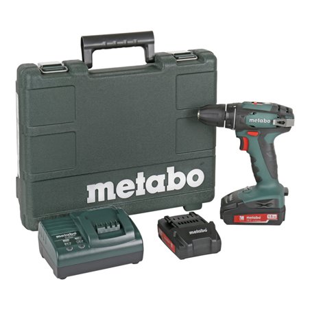 Metabo Akku-Bohrschrauber BS 18 2 x 1,3 Ah Kunststoffkoffer + Ladegerät