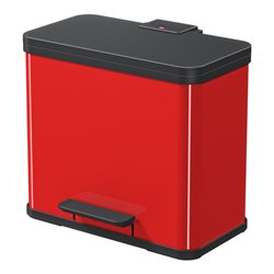Hailo Öko trio Plus L, Tret-Mülltrenner, 3x9 ltr, Rot