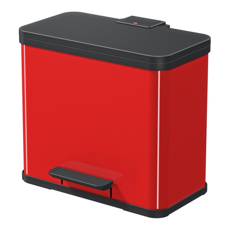 Hailo Öko trio Plus L, Tret-Mülltrenner, 3x9 ltr, Rot