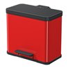 Hailo Öko trio Plus L, Tret-Mülltrenner, 3x9 ltr, Rot