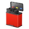 Hailo Öko trio Plus L, Tret-Mülltrenner, 3x9 ltr, Rot