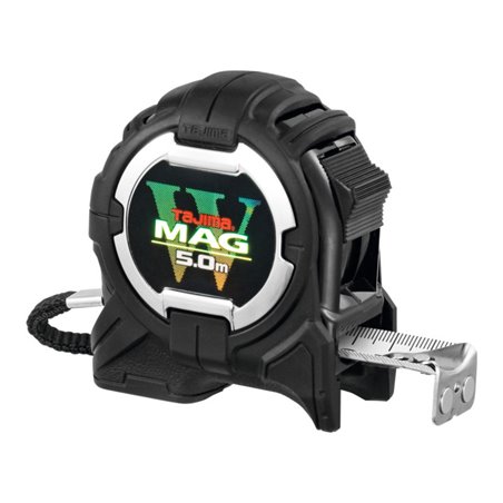 Tajima Rollbandmaß W-Mag, mit magnetischem Endhaken und Magnetsohle, 5 m