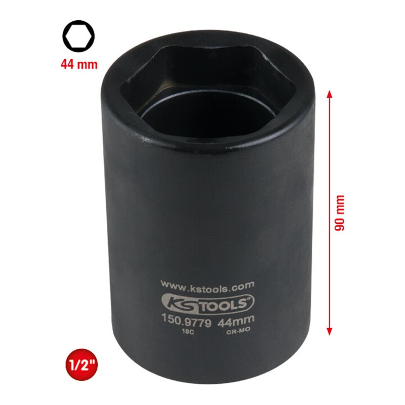 KS Tools 3/4 Zoll Traggelenk-Stecknuss für PSA, 44 mm