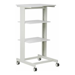 STIER Fahrbarer PC-Arbeitstisch, 1180 mm Höhe x 600 mm Breite x 500 mm Tiefe, grau