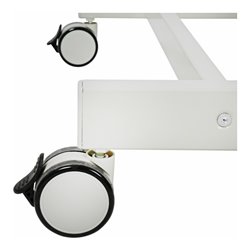 STIER Fahrbarer PC-Arbeitstisch, 1180 mm Höhe x 600 mm Breite x 500 mm Tiefe, grau