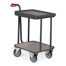 STIER Viereckgriffroller für Normkasten mit 2 Ladeflächen untere Ladefläche Multiplexholz Tragkraft 300 kg LxB 605x405 mm