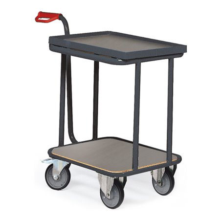 STIER Viereckgriffroller für Normkasten mit 2 Ladeflächen untere Ladefläche Multiplexholz Tragkraft 300 kg LxB 605x405 mm