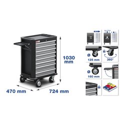 BGS Werkstattwagen 8 Schubladen mit 293 Werkzeugen