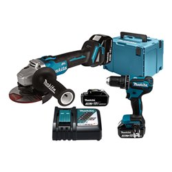 Makita Akku-Kombo-Kit 18 V (DHP485Z + DGA504Z)