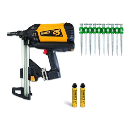 DEWALT C5 Akku-Gasnagler + 1400 Nägeln 25mm