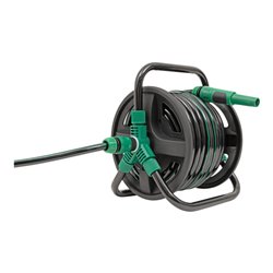 STIER Garten-Schlauchtrommel SFS-20 20+2 m mit Reinigungsspritze und Wandelement
