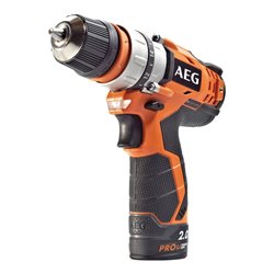 AEG Akku-Kompakt-Bohrschrauber BBS12C2LI-202B 12V inkl. 2x 12 V / 2,0 Ah PRO Akku, Ladegerät und Transporttasche