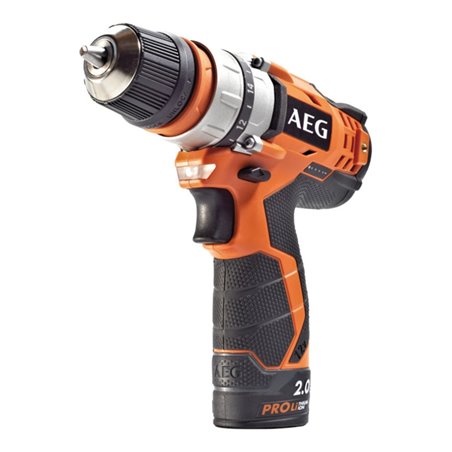 AEG Akku-Kompakt-Bohrschrauber BBS12C2LI-202B 12V inkl. 2x 12 V / 2,0 Ah PRO Akku, Ladegerät und Transporttasche