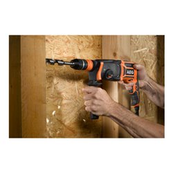 AEG Kombihammer KH24IXE 800W inkl. FIXTEC-Schnellspannbohrfutter, Zusatzhandgriff, Bohrtiefenanschlag im Transportkoffer